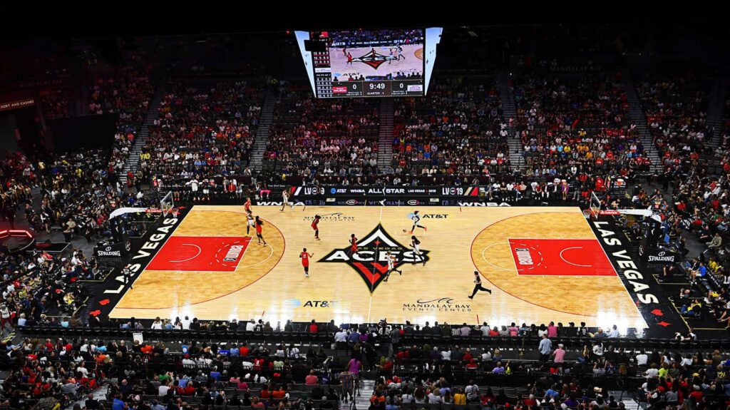 |Team Delle Donne plays Team Wilson during the WNBA All Star game Saturday, July 27, 2019, at the Mandalay Bay Events Center in Las Vegas.